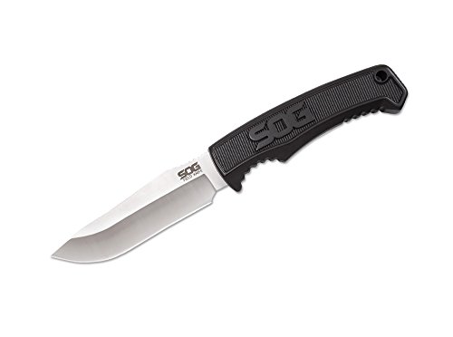 SOG Fieldknife Feststehendes Messer aus 7Cr17MoV und Gummi in der Farbe Schwarz - 21,60 cm von SOG