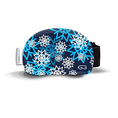 Soggle Skibrillen Schutz Überzug aus Mikrofaser (one Size), Farbe:Snowflakes 03 Blue von Soggle