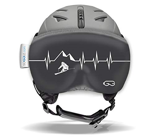Soggle Vizor Visier Schutz für Visierhelme (Skihelme), Farbe:Vizor 03 Heartbeat Skier von Soggle