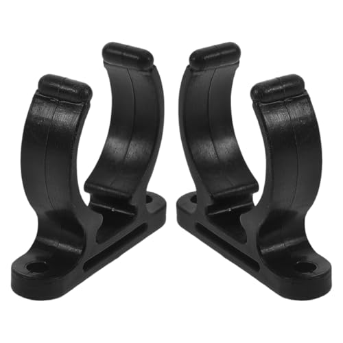 SOIMISS 2 Stück Rohrschellen Schwarzem Nylon Seewasserbeständig Temperaturbeständig Einfache Montage Robuste Halterung für Boots Push Pole und Ruderhalterung von SOIMISS
