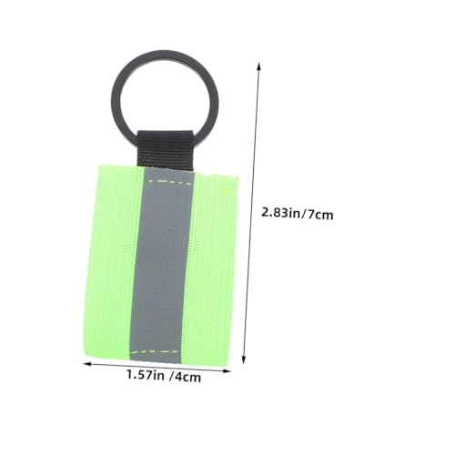 SOIMISS 6 Stück Teiliges Reflektierende Schlüsselanhänger für Rucksack Doppelseitige Warnmarkierung Hohe Sichtbarkeit Leicht Kompakt Robust und Einfach zu Befestigen Fluoreszierend Grün von SOIMISS