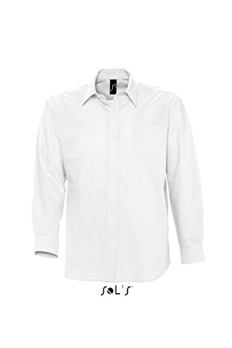 Sols - Boston - Herren Oxford Hemd Langarm , White , XL von SOL'S