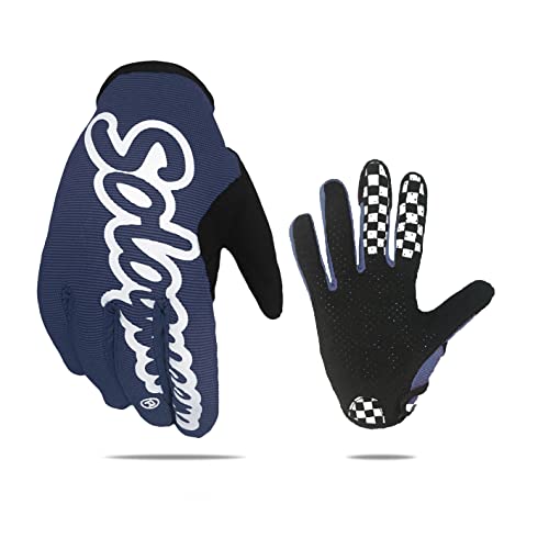 SOLO QUEEN Handschuhe für SIM Racing | Karting | ATV | alle Lenkrad Games | Kunstleder (Blau,M) von SOLO QUEEN