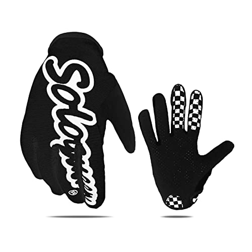 SOLO QUEEN Handschuhe für SIM Racing | Karting | ATV | alle Lenkrad Games | Kunstleder (Schwarz,XL) von SOLO QUEEN