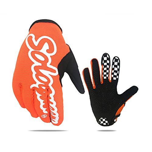 SOLO QUEEN Handschuhe für SIM Racing | Karting | ATV | alle Lenkrad Games | Kunstleder (Orange,M) von SOLO QUEEN