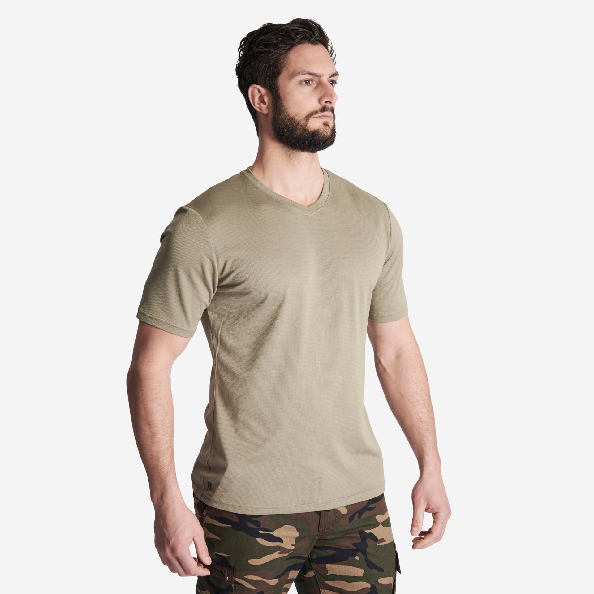 Jagd-T-Shirt 100 Herren atmungsaktiv grün von SOLOGNAC