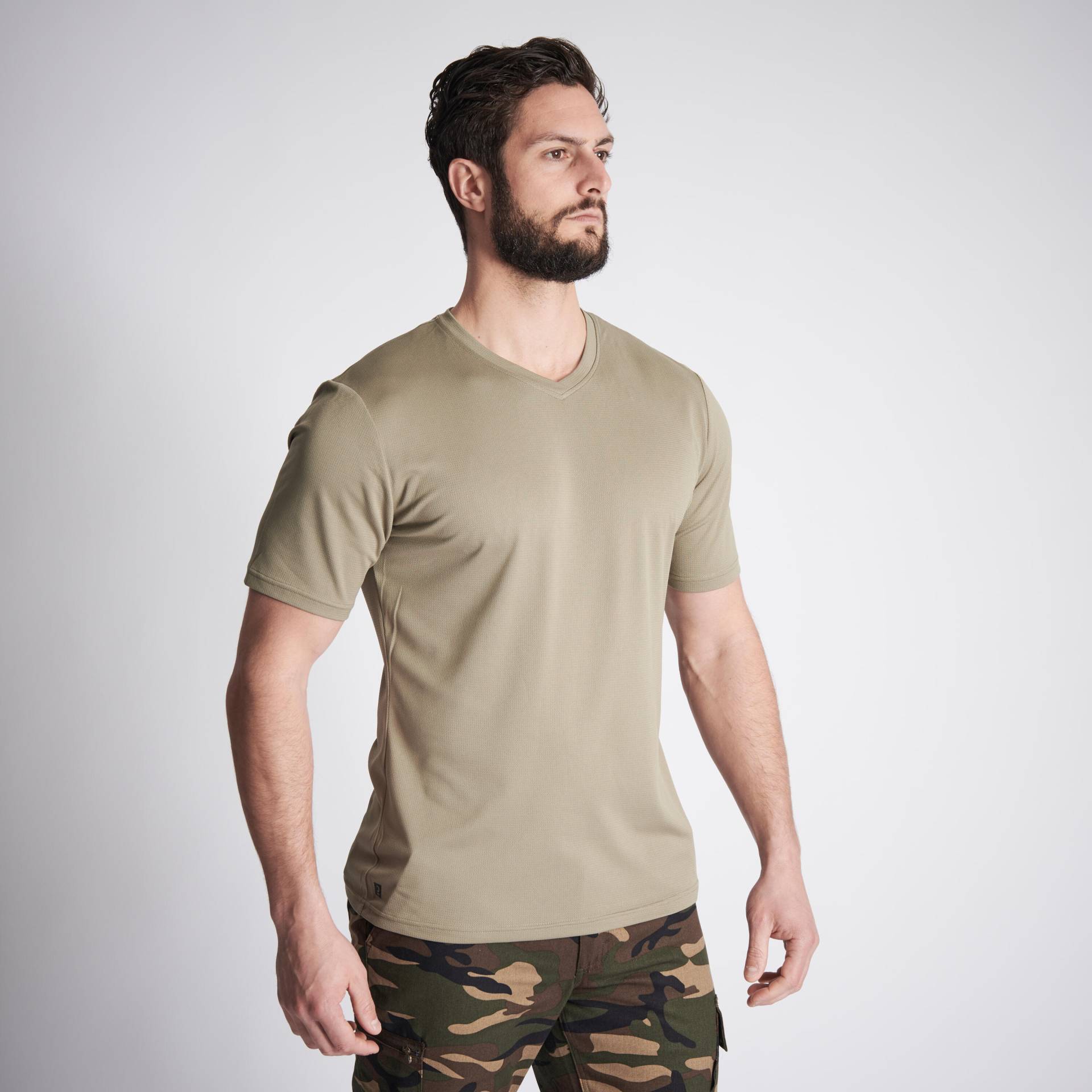 Jagd-T-Shirt 100 Herren atmungsaktiv grün von SOLOGNAC