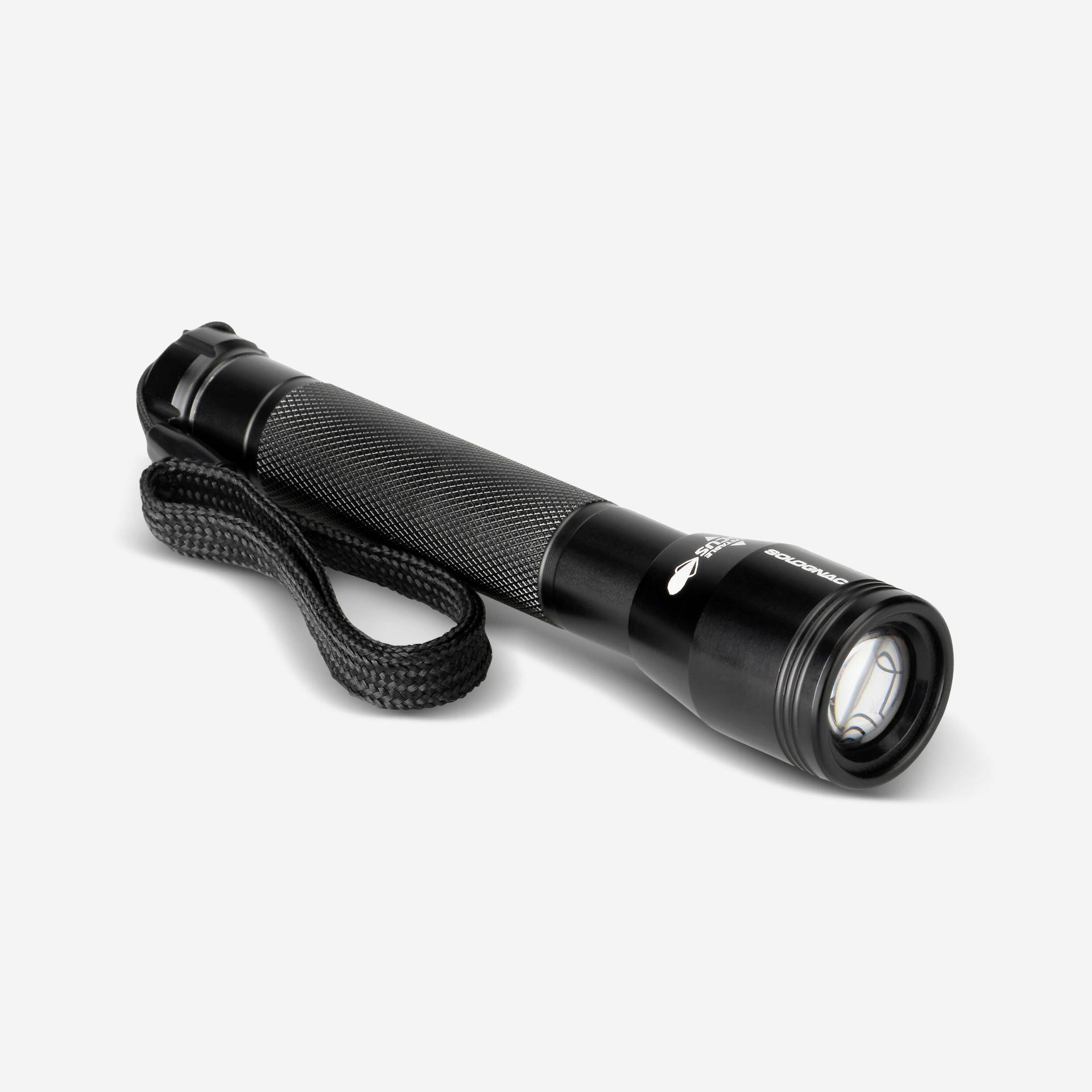 Jagd-Taschenlampe Zoom 100 Lumen schwarz von SOLOGNAC