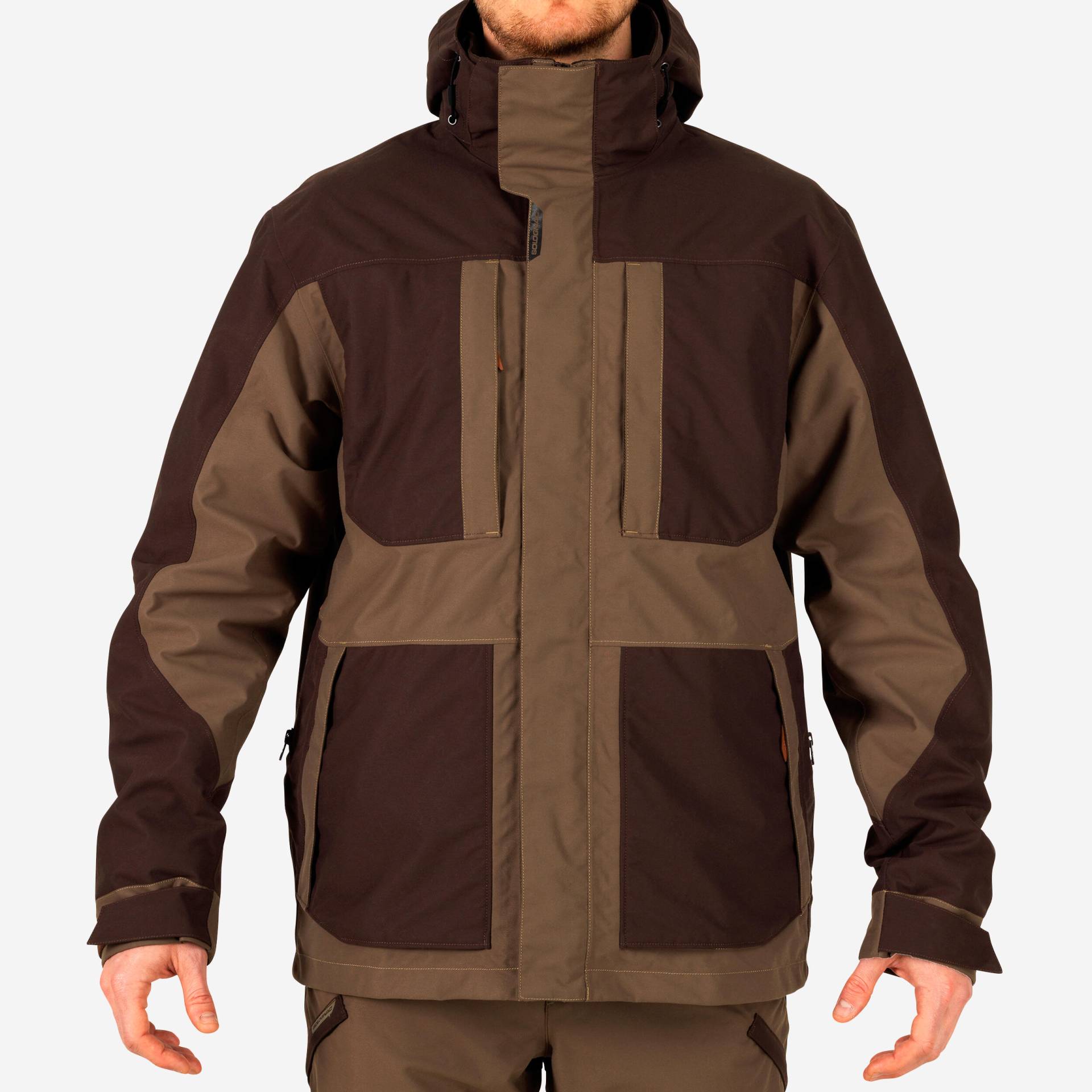 Jagd-Regenjacke Renfort 500 braun von SOLOGNAC