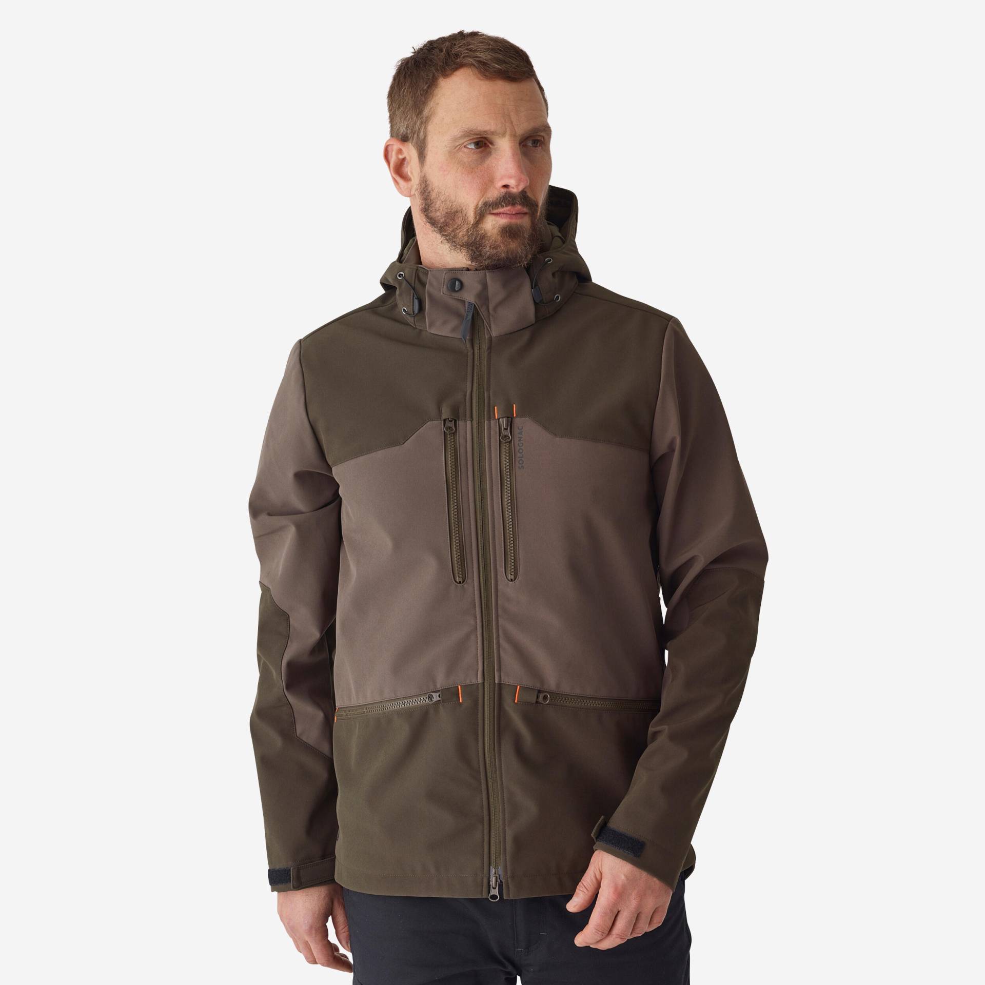 Jagdjacke Softshelljacke 500 braun von SOLOGNAC