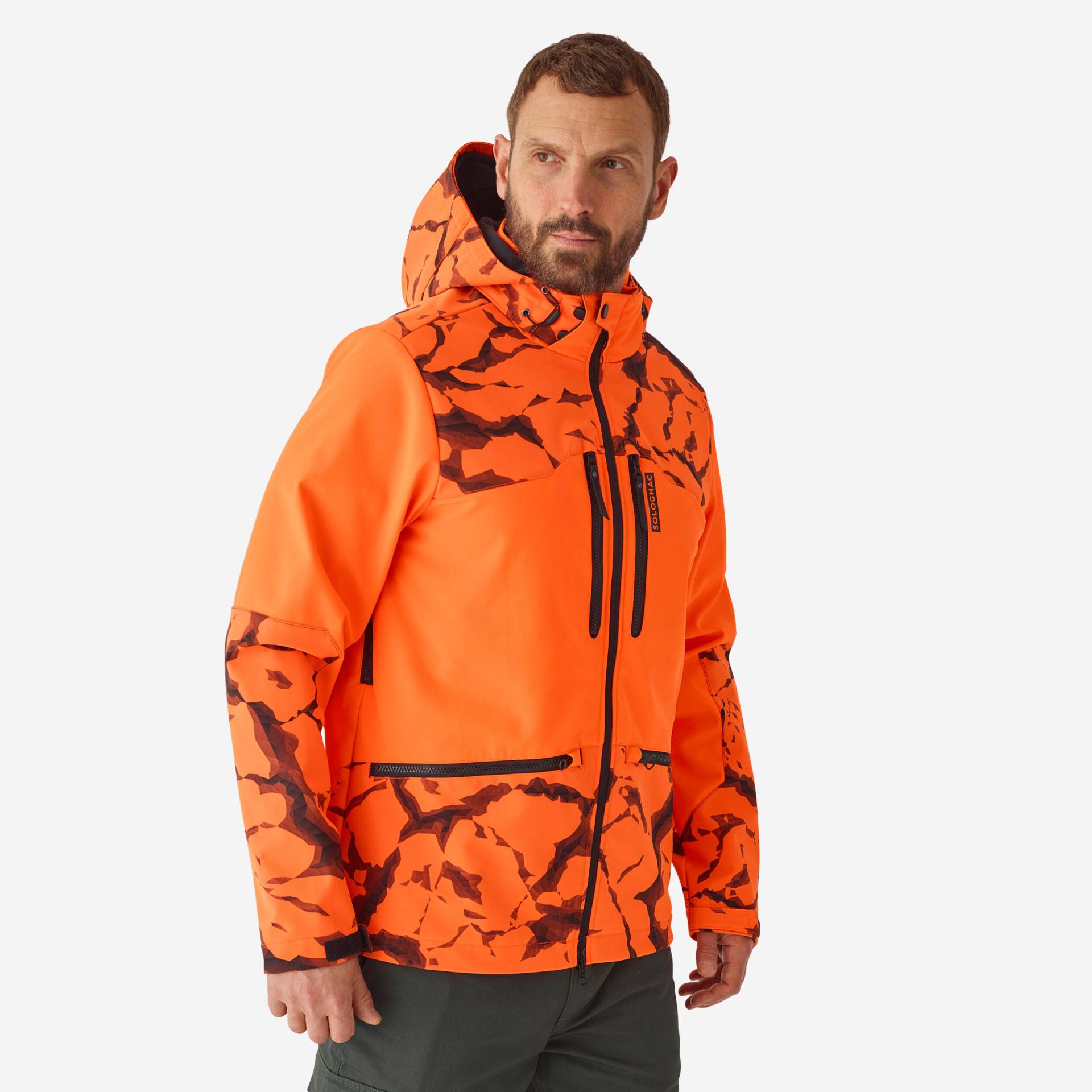 Jagdjacke Softshelljacke 500 orange von SOLOGNAC