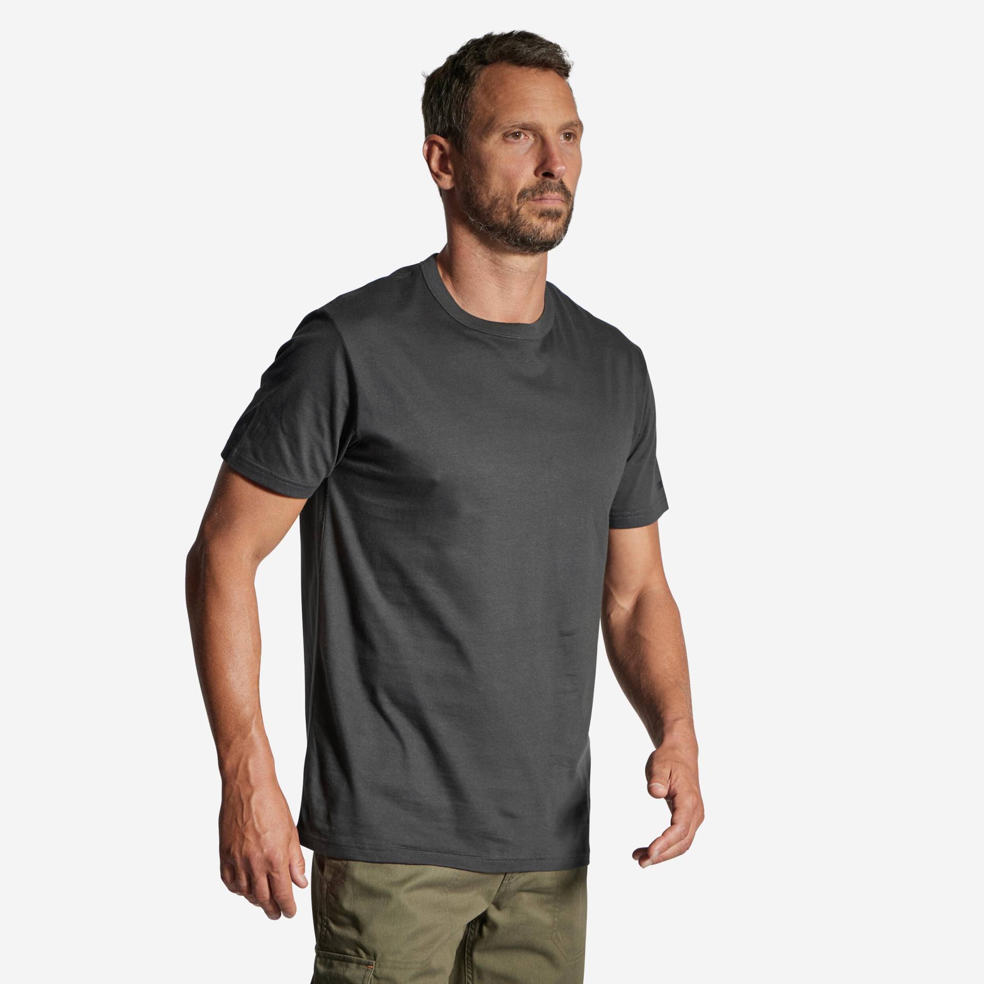 T-Shirt 100 strapazierfähig grau von SOLOGNAC