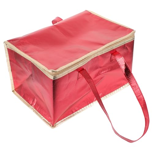 SOLUSTRE Dekorative Thermotasche mit Isolierender Aluminiumfolie Große Kapazität und Tragbar für Meeresfrüchte Kuchen Pizza Vielseitige Lebensmittelaufbewahrung Hitze und Kältebeständig von SOLUSTRE