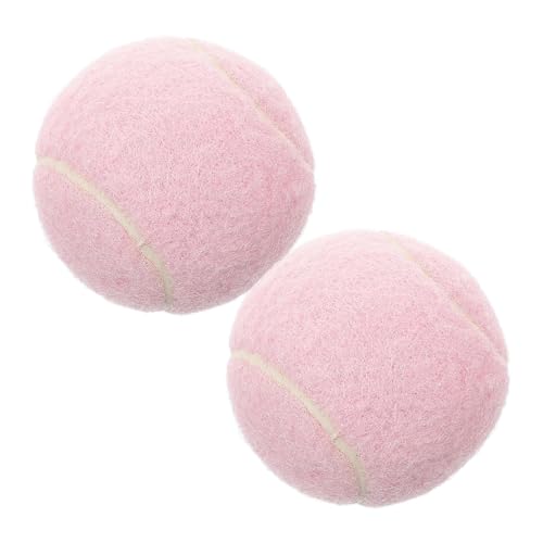 SOPOTUTU 2 Stück Pinke Tennisbälle Gummi Weiche Leichte Trainingsbälle für Anfängerinnen Langlebig für Indoor und Outdoor Übungen zur Verbesserung von Koordination und Reaktion von SOPOTUTU