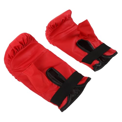 SOPOTUTU Boxhandschuhe mit Verstellbarem Breitem Handgelenkriemen Stoßdämpfend und Robust Unisex Trainingshandschuhe für Boxen Kickboxen Taekwondo Erwachsene und Jugendliche Rot Leicht und SOPOTUTU Boxhandschuhe mit Verstellbarem Breitem Handgelenkriemen Stoßdämpfend und Robust Unisex Trainingshandschuhe für Boxen Kickboxen Taekwondo Erwachsene und Jugendliche Rot Leicht und von SOPOTUTU