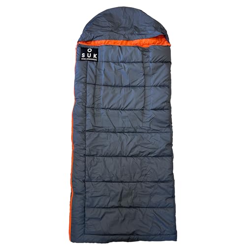 SOUK ONE Premium Kinderschlafsack Outdoor Camping Deckenschlafsack 3-4 Jahreszeiten für Kinder und Jugendliche (Grau, 70cm x 135cm) von SOUK ONE