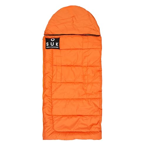 SOUK ONE Premium Kinderschlafsack Outdoor Camping Deckenschlafsack 3-4 Jahreszeiten für Kinder und Jugendliche (Orange, 55cm x 90cm) von SOUK ONE