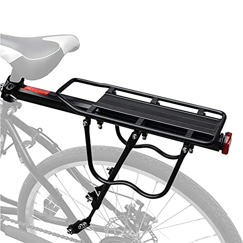 Mountainbike Racks Fahrradträger Gepäckträger Rücksitz Träger Aluminiumlegierung, Radfahren Zubehör für Rennrad und anderes Fahrrad, Aluminiumlegierung, schwarz, Bearing 25kg von SOULONG