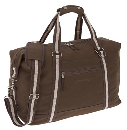 Reisetasche Spear Gear Canvas Traveller 45 L Sporttasche mit Schultergurt (Brown) von SPEAR