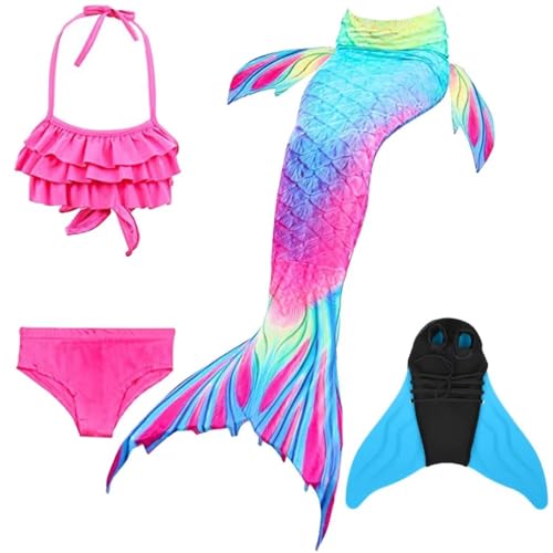 SPEEDEVE Mädchen Meerjungfrauenflosse mit Monoflosse Meerjungfrau Flosse für Schwimmen,A-lan-dh52,110 von SPEEDEVE