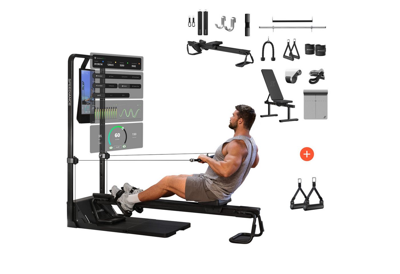 SPEEDIANCE Kraftstation Gym Monster 2, verbessertes KI-gesteuertes All-in-One Home Gym, Ganzkörper-Krafttraining Fitnessgeräte von SPEEDIANCE