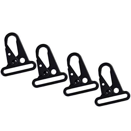 SPEEDWOX 4 Stück 3,8 cm große Mund-Clips Haken Clip Schlingen-Verschluss Schlüsselanhänger Karabinerhaken für Outdoor Tasche Rucksack Molle Gurtband Gürtelclip Gurtbefestigung von SPEEDWOX