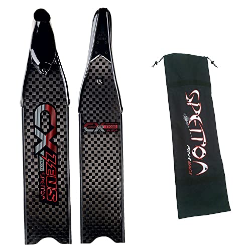 SPETTON Cx Zeus (Dios de La Fuerza) 100% Carbono T700 Performance Flosse, schwarz (schwarz), 43 von SPETTON