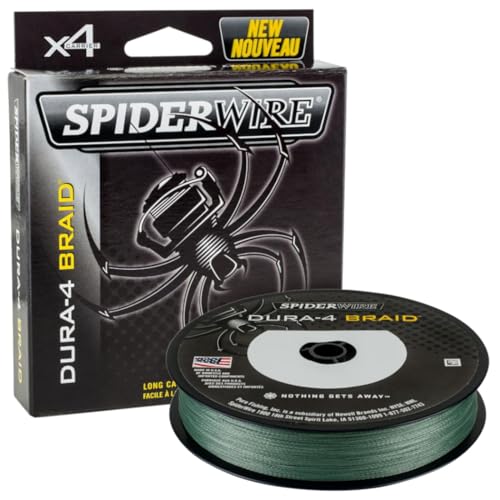 Spiderwire Filo da Pesca Dura 4 Green 0.20mm 150m Trecciato PE Dyneema Ideale per Tutte le Tecniche di Pesca Resistente al Nodo Ottimo Carico di Rottura von Spiderwire
