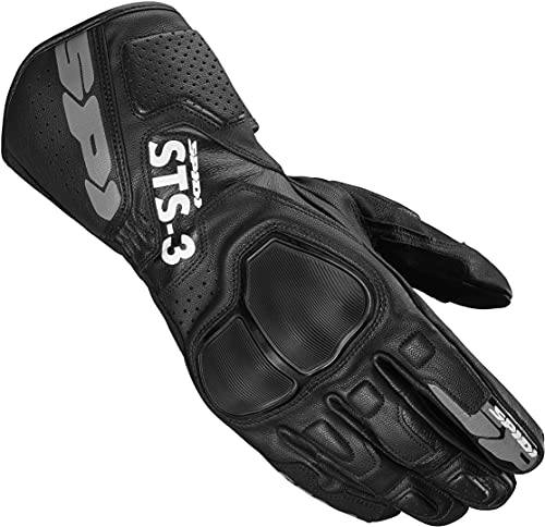 SPIDI Motorradhandschuhe lang Motorrad Handschuh STS-3 Lederhandschuh schwarz 3XL, Herren, Sportler, Ganzjährig von SPIDI