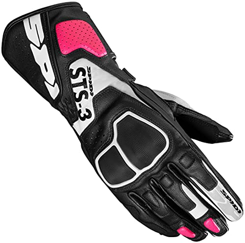 SPIDI STS-3 Damen Motorrad Handschuhe (Black/Pink,S) von SPIDI