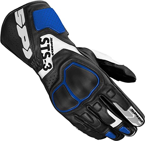 SPIDI STS-3 Motorrad Handschuhe (Black/Blue,3XL) von SPIDI