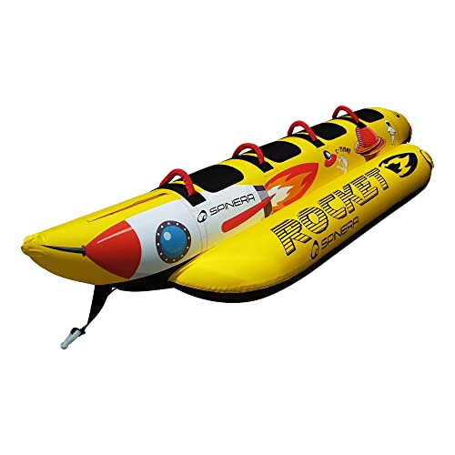 SPINERA Rocket 4 - aufblasbare Banane, Wassereifen, Wassering, Towable für 4 Personen von SPINERA