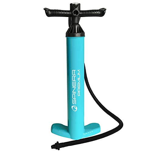 Spinera SUP & Kajak Handpumpen – Doppelhub & Power-Pumpen mit Manometer – Verschiedene Modelle & Volumen für aufblasbare Boards & Boote (Premium Big Volume) von SPINERA