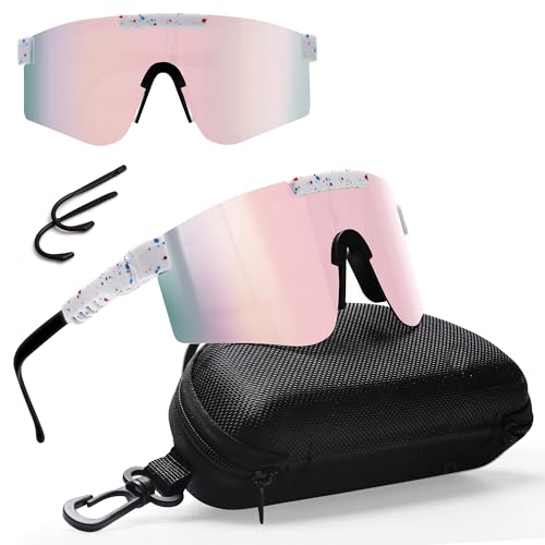 Schnelle Brille Rave Fahrradbrille Sonnenbrille Herren Damen Sportbrille Fahrradbrille Fahrrad Sonnenbrille,Polarisierte UV400 Schutzbrille für Outdooraktivitäten Wie Radfahren Laufen Glof Ski von SPINNE LUCAS