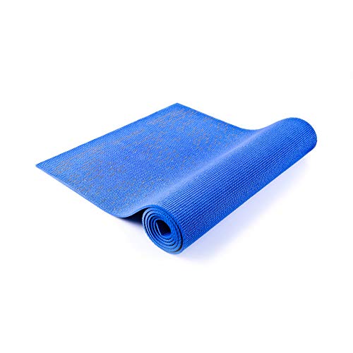 Spokey Yogamatte dünn rutschfest Fitnessmatte für Yoga Pilates | Gymnastikmatte | Matte Schaumstoff PVC | 180 x 60 cm | Dicke 0,4cm / 0,6cm | Farbenauswahl (Blau(180x60x0,6cm)) von SPOKEY