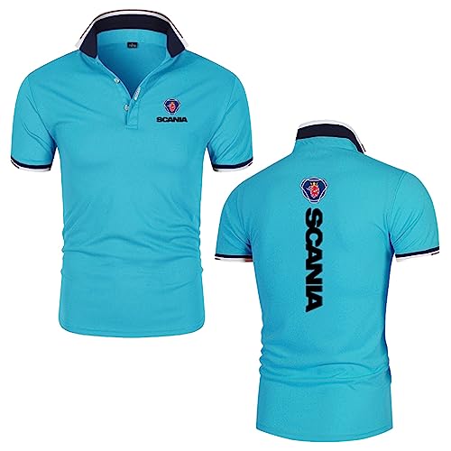 SPONYBORTY Golf Poloshirt für Herren SCA-Nia Service Kurzarm T-Shirts Lässiges T-Shirt Poloshirts Vermissen/B/XL von SPONYBORTY