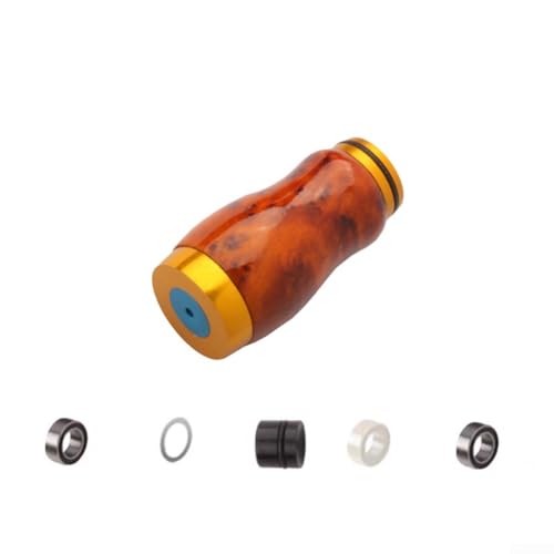 Angelrollengriffknopf für DAIWA Wassertropfenrad, Spinnrolle mit Lagergröße 7, 4, 2, 5 mm und Zubehör (goldener Igel) von SPORTARC