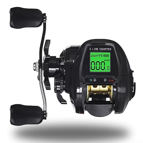 Baitcasting Angelrolle, 7,2:1 Bissanzeiger Digital Angeln Baitcasting Rolle Linie Zähler Tiefe Position von SPORTARC