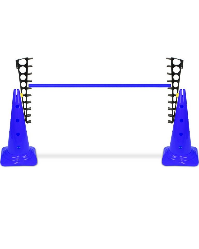 Superhund Agility-Hürde Leiterhürde mit Kegel 50 und Stange 100 cm Farbe Blau, Kunststoff von Superhund