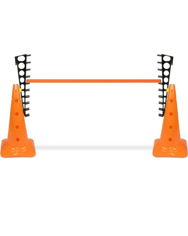 Superhund Agility-Hürde Leiterhürde mit Kegel 50 und Stange 100 cm Farbe Orange, Kunststoff von Superhund