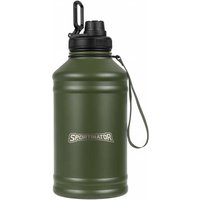 SPORTINATOR "Hydrated" Fitness Edelstahl Trinkflasche 2,2l grün von SPORTINATOR
