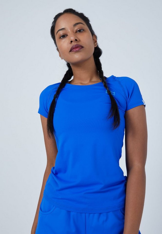 SPORTKIND Funktionsshirt Tennis Capsleeve T-Shirt für Mädchen & Damen kobaltblau von SPORTKIND