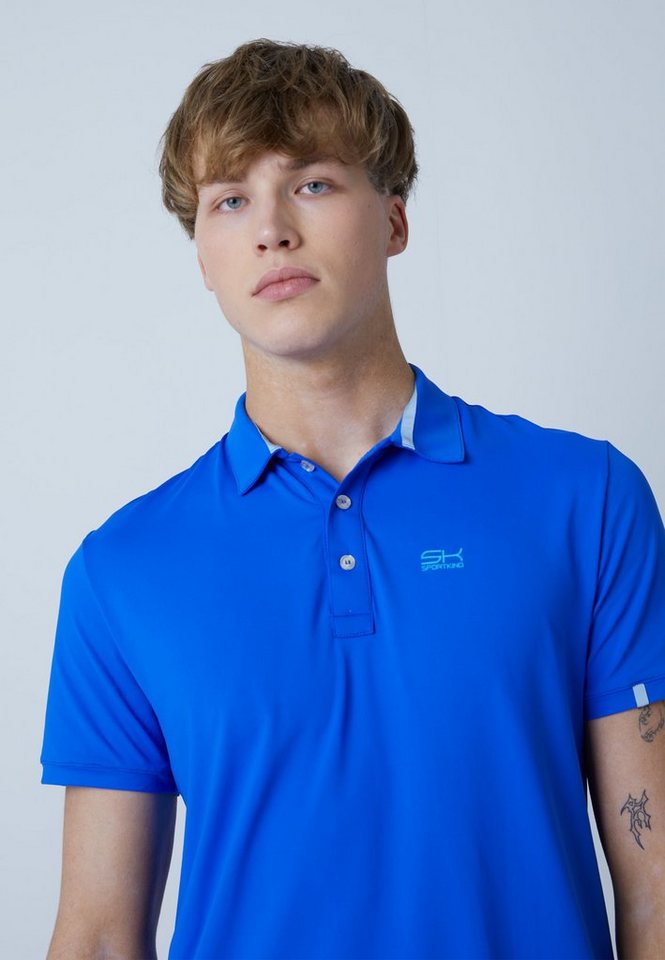 SPORTKIND Funktionsshirt Golf Polo Shirt Kurzarm Jungen & Herren kobaltblau von SPORTKIND