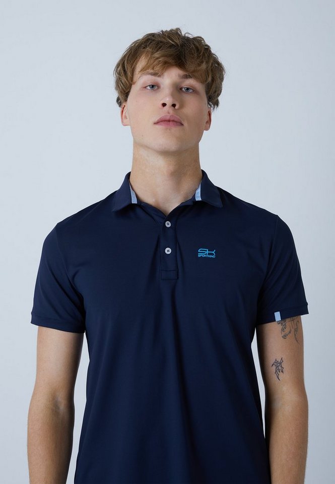 SPORTKIND Funktionsshirt Golf Polo Shirt Kurzarm Jungen & Herren navy blau von SPORTKIND