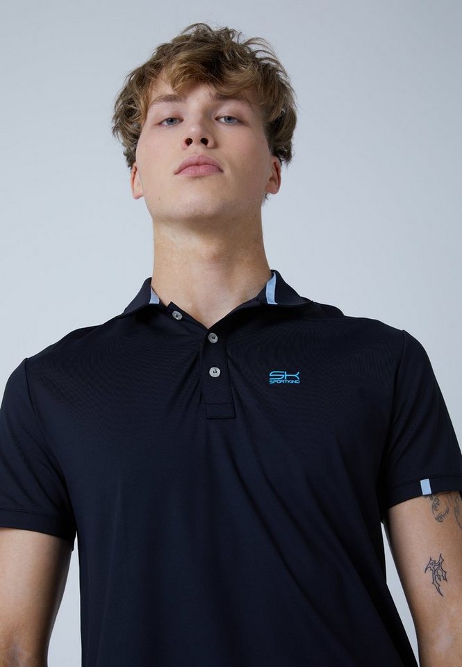 SPORTKIND Funktionsshirt Golf Polo Shirt Kurzarm Jungen & Herren schwarz von SPORTKIND
