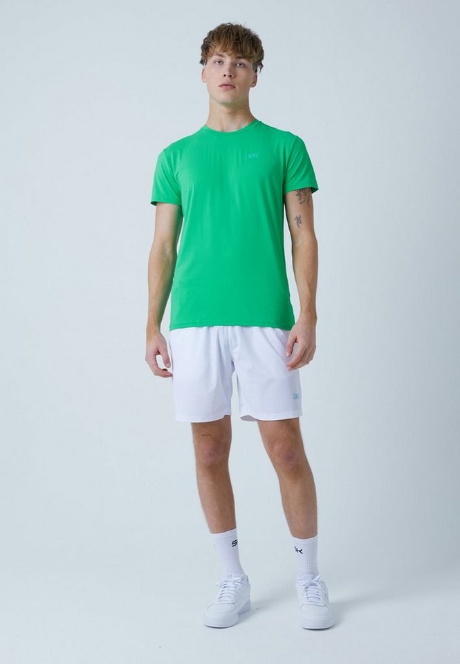 SPORTKIND Funktionsshirt Tennis T-Shirt Rundhals Herren & Jungen grün von SPORTKIND