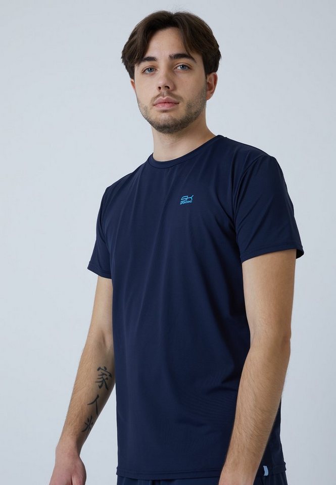 SPORTKIND Funktionsshirt Tennis T-Shirt Rundhals Herren & Jungen navy blau von SPORTKIND
