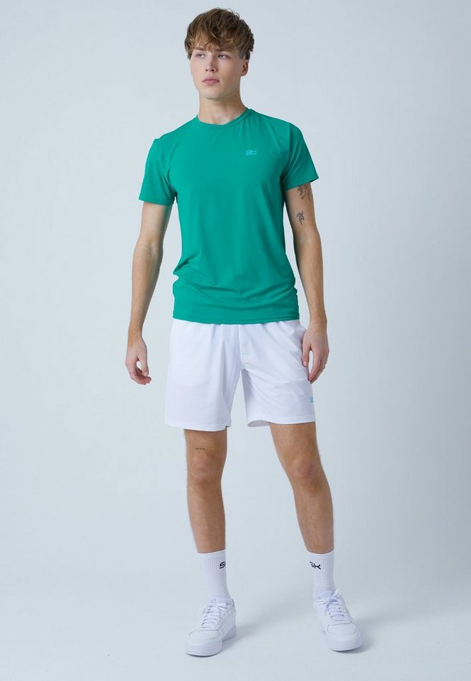 SPORTKIND Funktionsshirt Tennis T-Shirt Rundhals Herren & Jungen smaragd grün von SPORTKIND