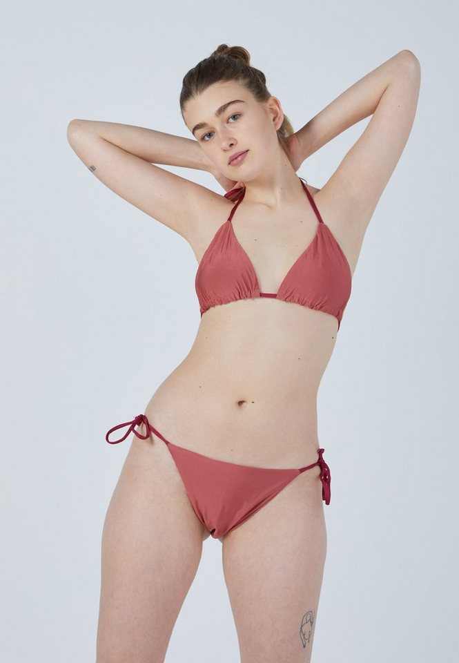 SPORTKIND Triangel-Bikini-Top Mix and Match Oberteil Damen zweifarbig, kupfer rot von SPORTKIND