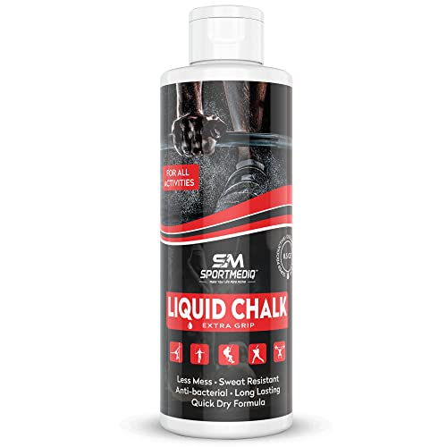SPORTMEDIQ - Gym Liquid Chalk - No Mess Chalk for Weightlifting, Rock Climbing, Yoga, Pole Dancing (8.5 oz) von SPORTMEDIQ